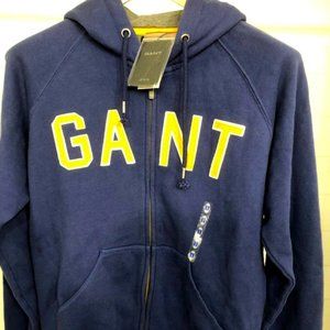 MENS SPORTY PREPPY GANT USA VARSITY ZIP UP HOODIE